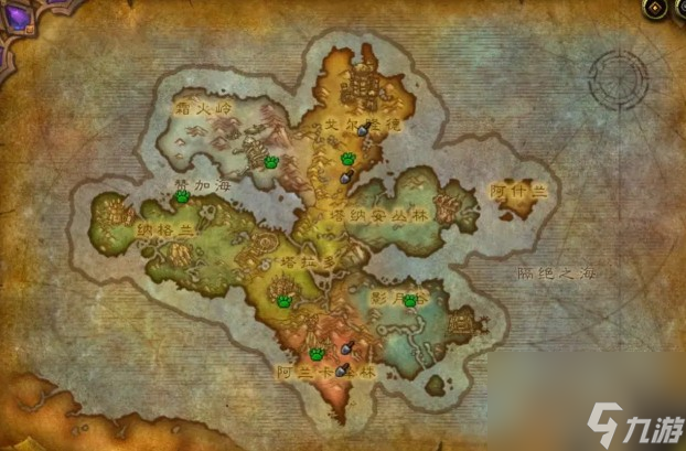 《魔兽世界》地图高清大图