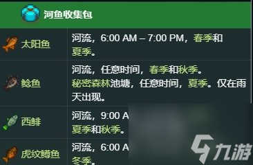 星露谷物语河鱼收集包怎么完成