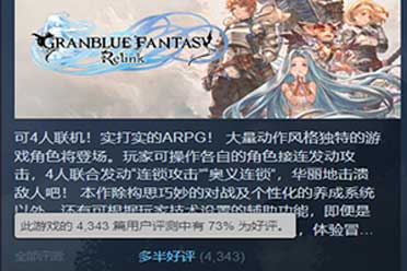 《碧蓝幻想Relink》Steam多半好评！因黑屏bug被怒喷